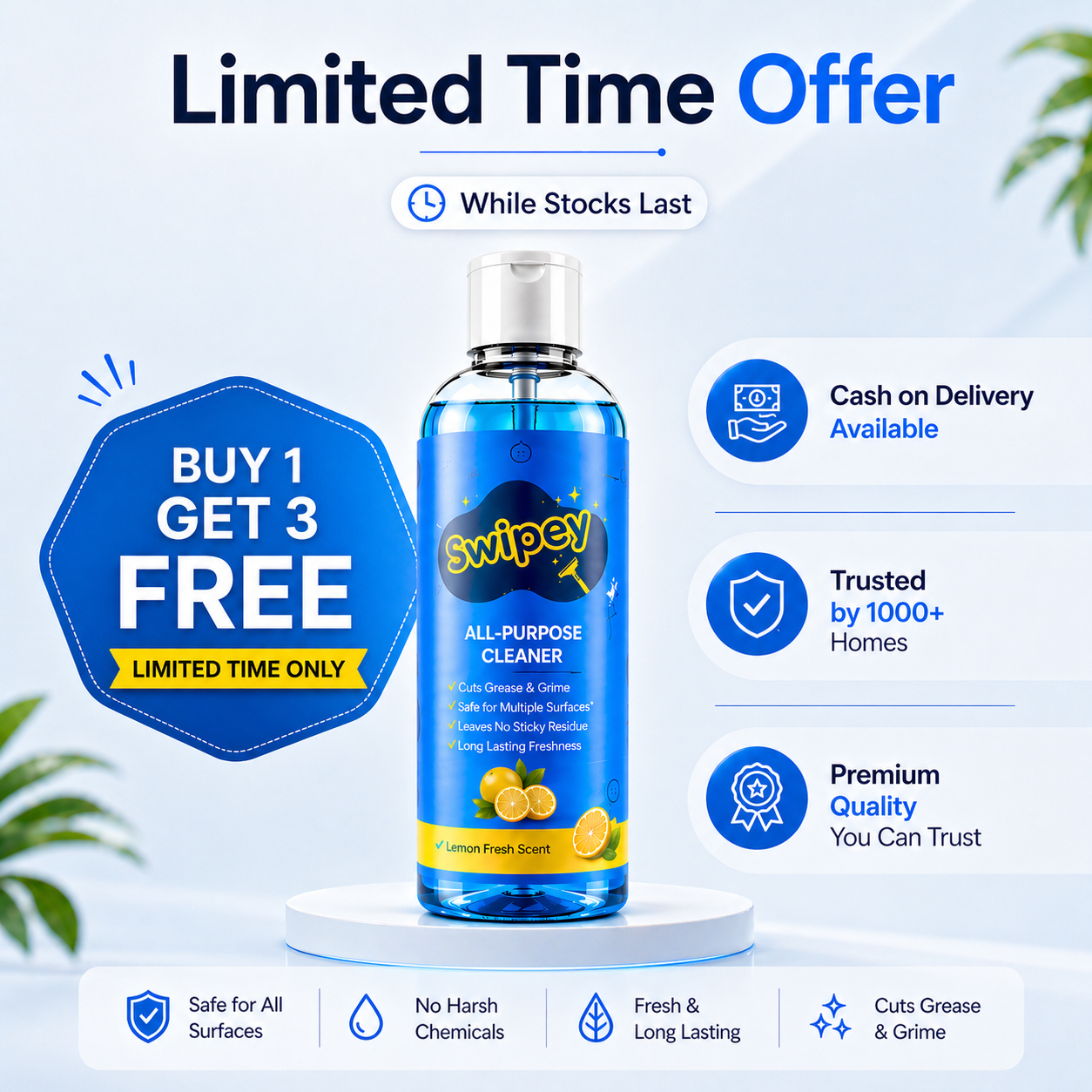 Swipey™ – Multi-Purpose Cleaner (Buy 1 Get 3 FREE)